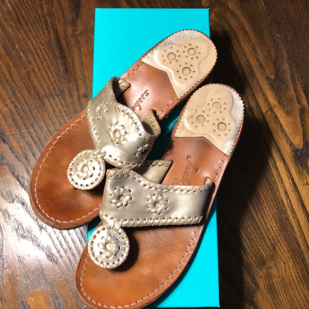 Jack Rogers Navajo Hamptons in Platinum